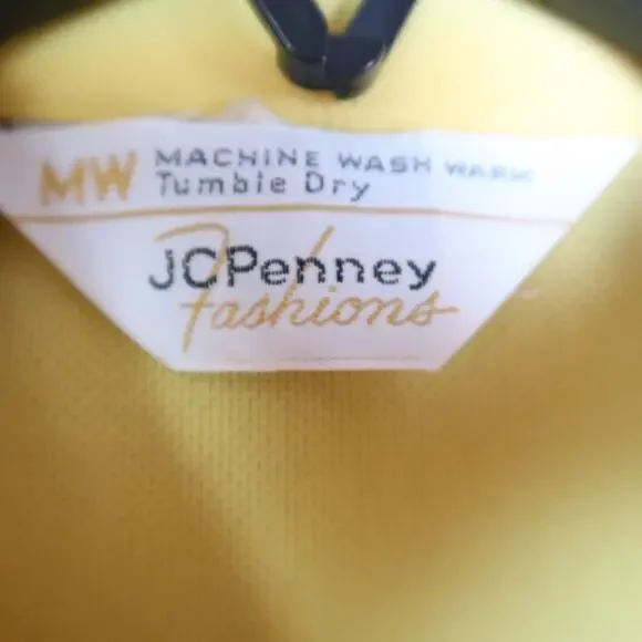 Vintage 70s JCPenney Yellow Bell Bottom Flare Jumpsuit Disco XS - Picture 6 of 9